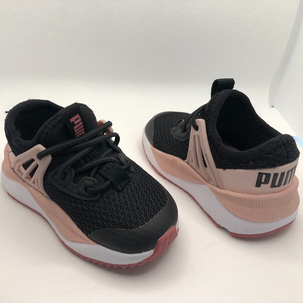 Light pink and black baby sneakers